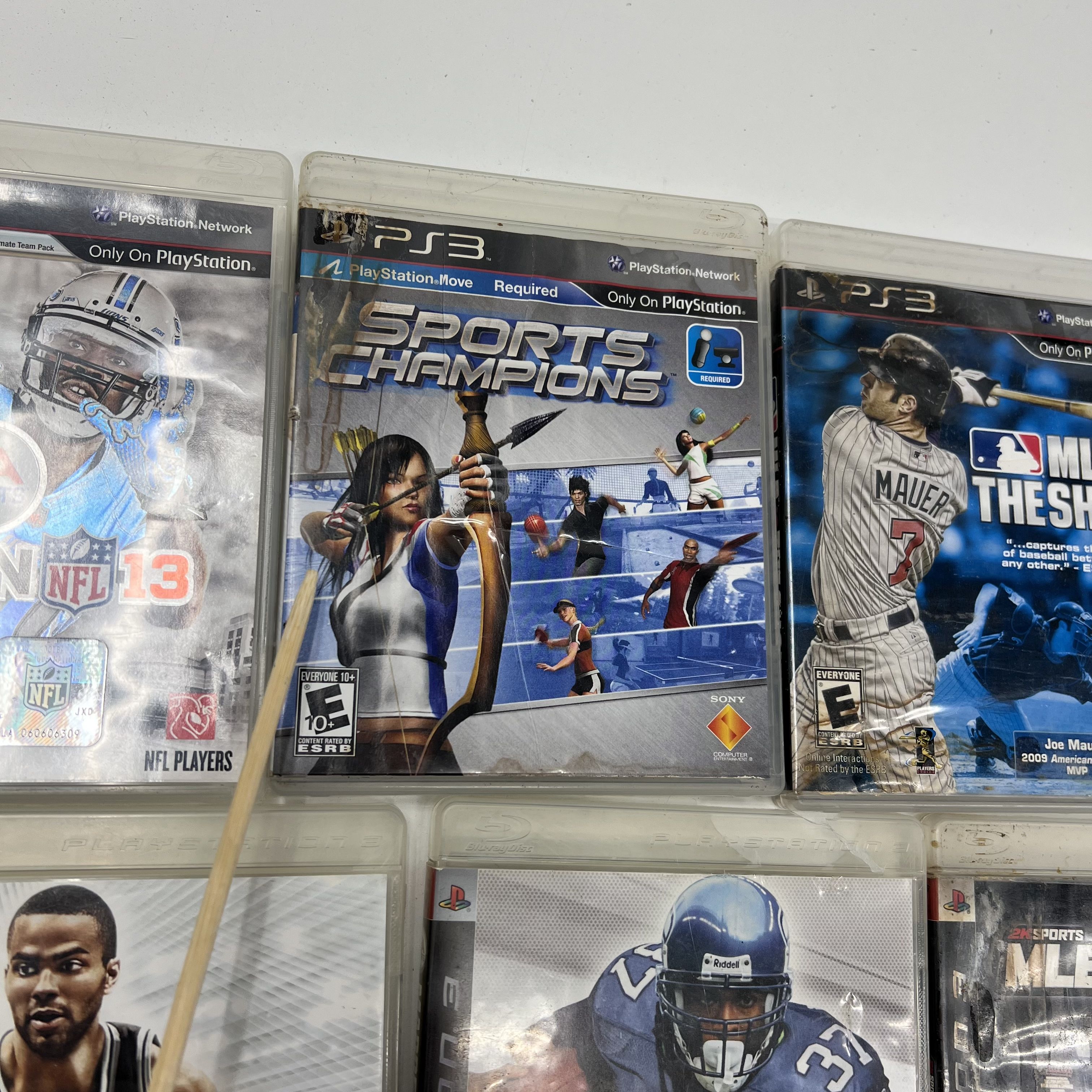 NBA 2K18 Madden NFL MLB The Show Sony PlayStation 3 PS3 7 Game Lot Sports