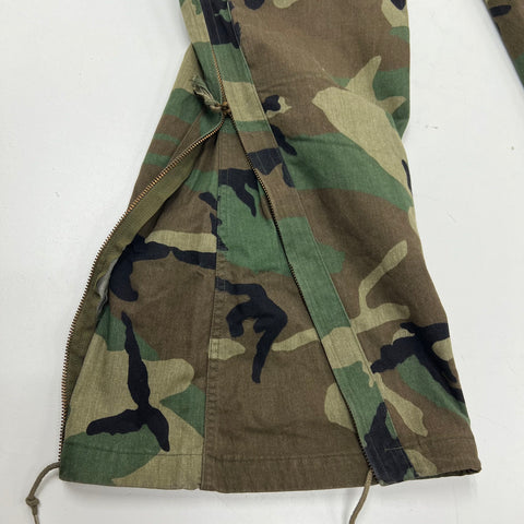 Vintage 80s USGI Woodland Camo Chemical Protective Cargo Pants Trousers Men's M