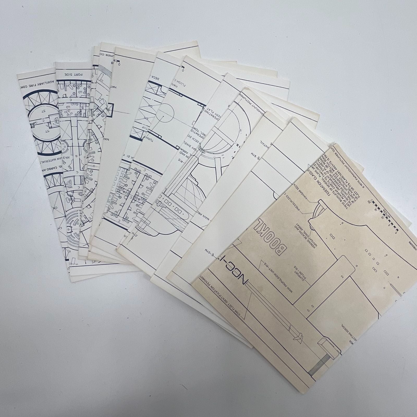 Vintage 1973 Star Trek Blueprints Franz Joseph USS Enterprise Complete Set