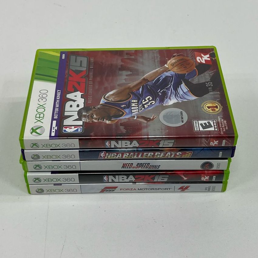 Microsoft Xbox 360 Kinect Mixed Games Lot in Cases UNTESTED NFS Forza4 NBA2K16