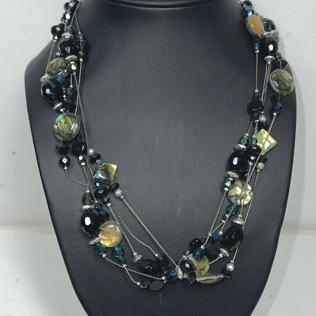 Coldwater Creek Abalone Beaded Necklace