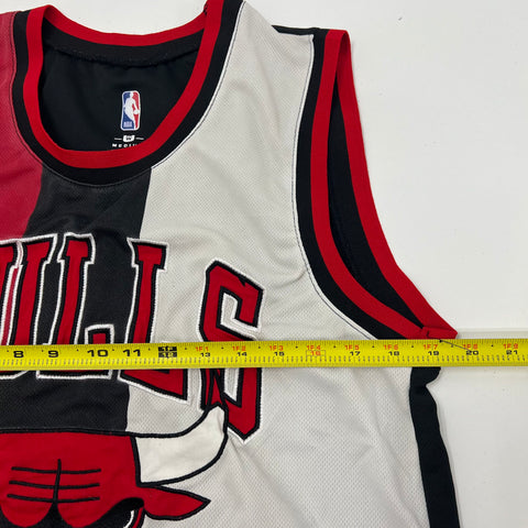 Jeff Hamilton Chicago Bulls NBA Colorblock Stitched Logo Jersey Sz M