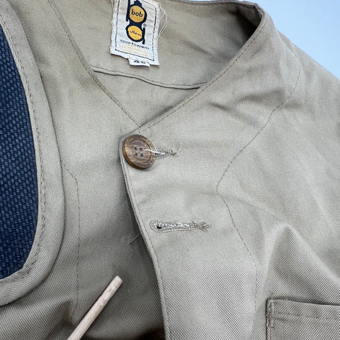 Vintage 80s Bob Allen Tan Padded Shooting Hunting Jacket Made in USA Men's 40