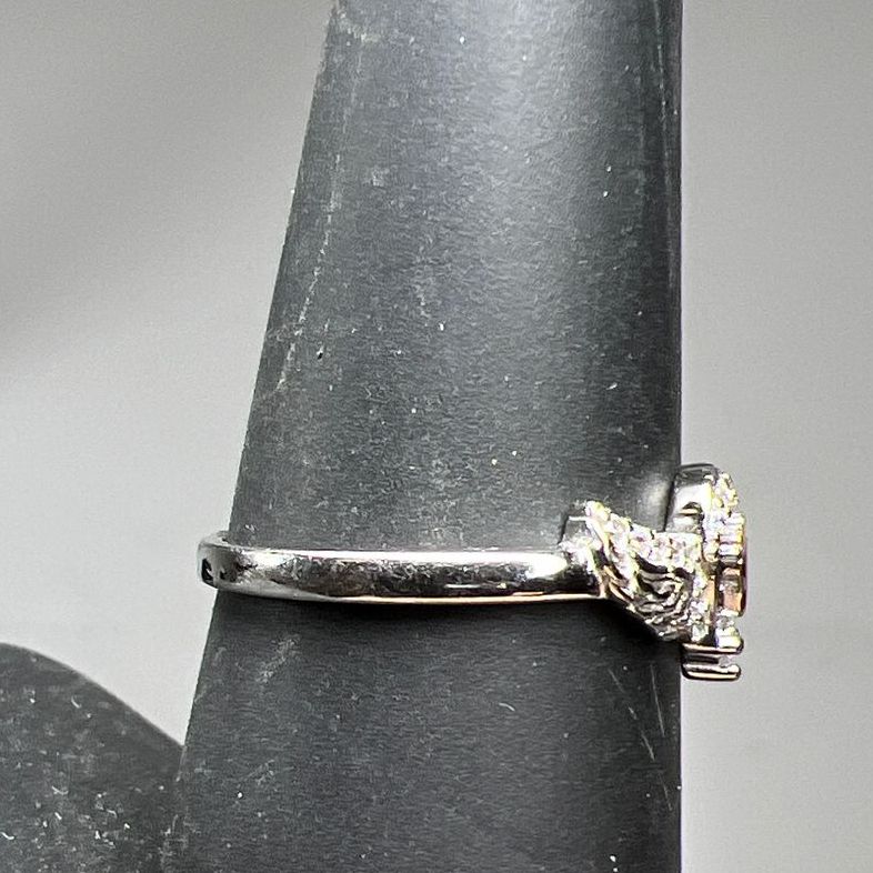Mommy Of An Angel 925 Sterling Silver Feet Wings Rhinestone Ring Size 8