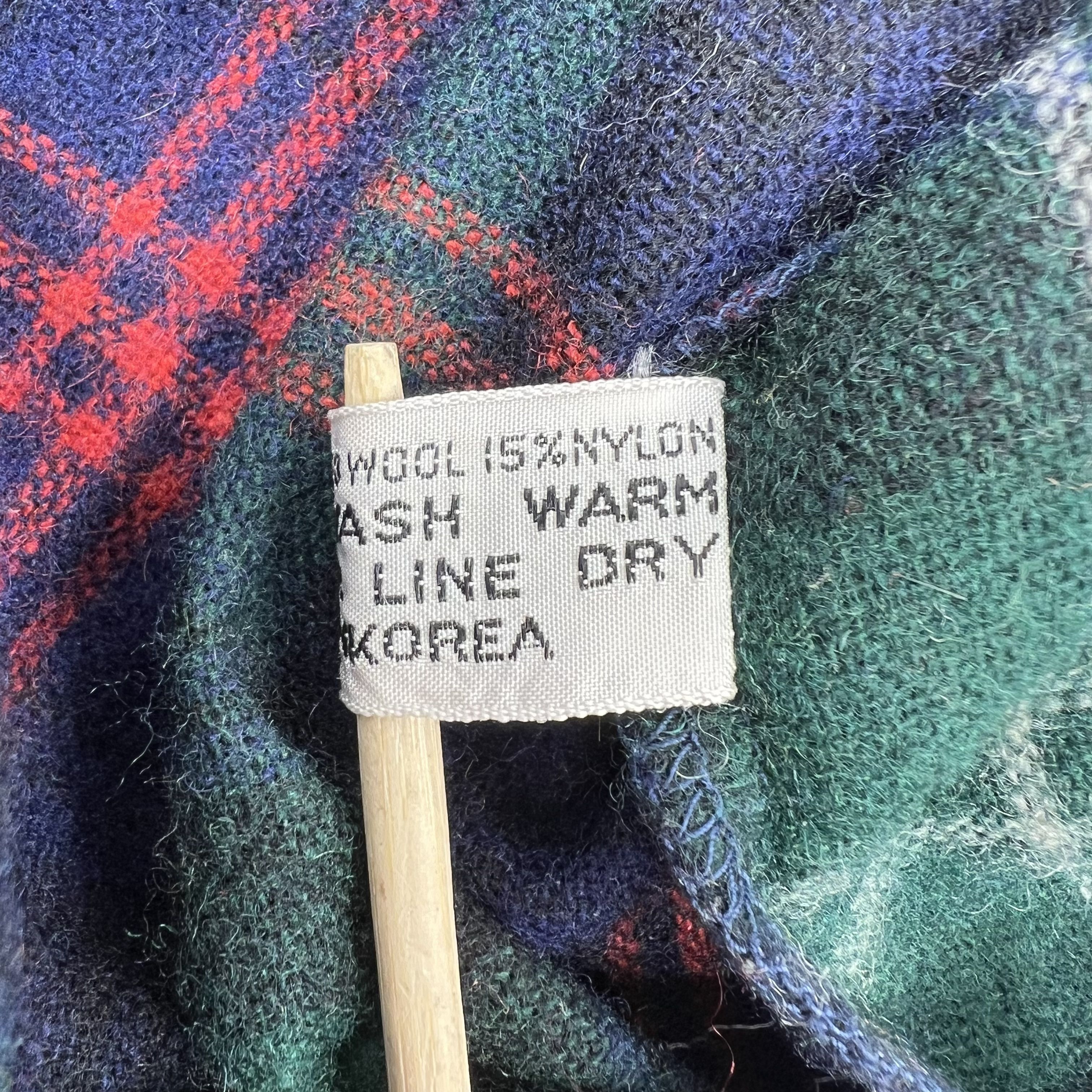 Vintage 70s/80s Christopher Rand Quilted Lined Wool Plaid Flannel Shacket Sz XL