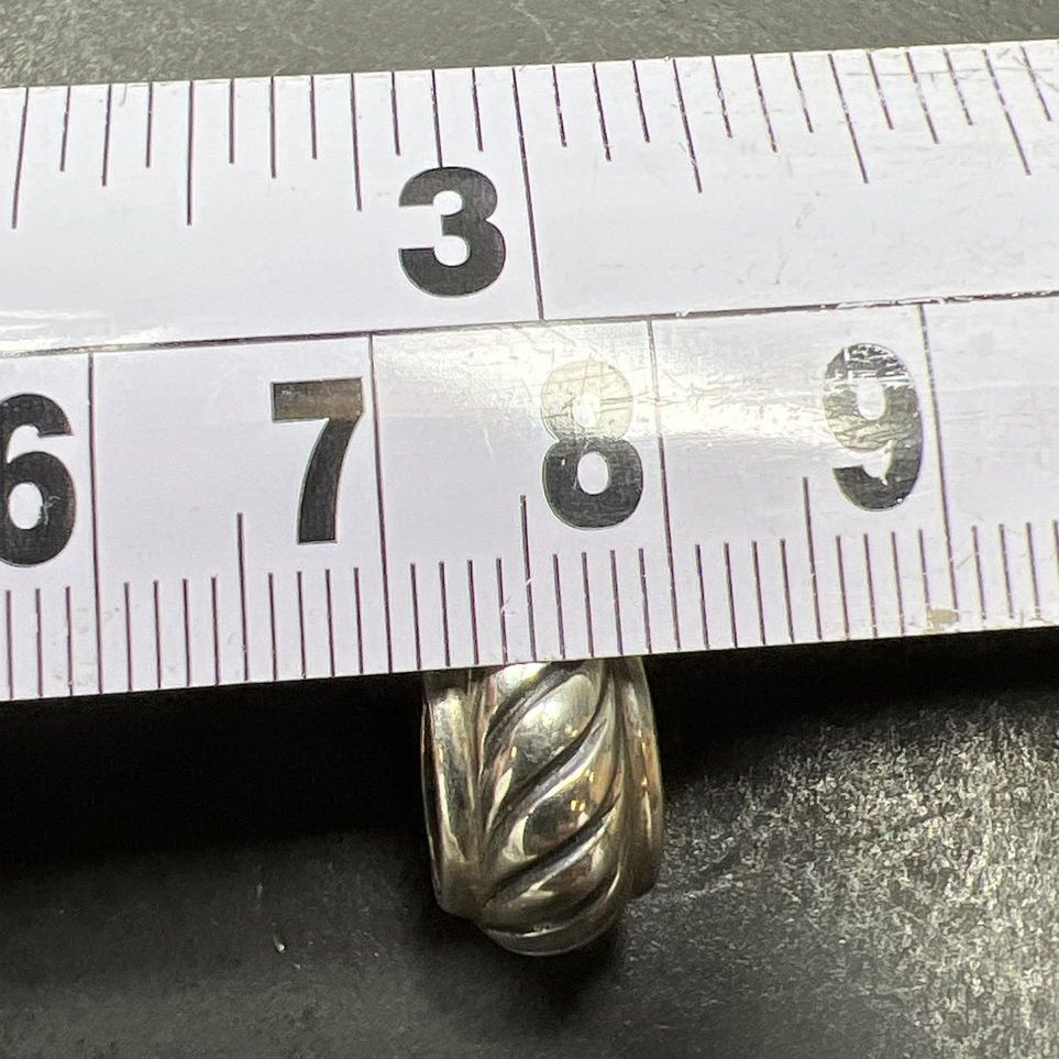 Sterling Silver Engraved Hoop Earrings 5 grams