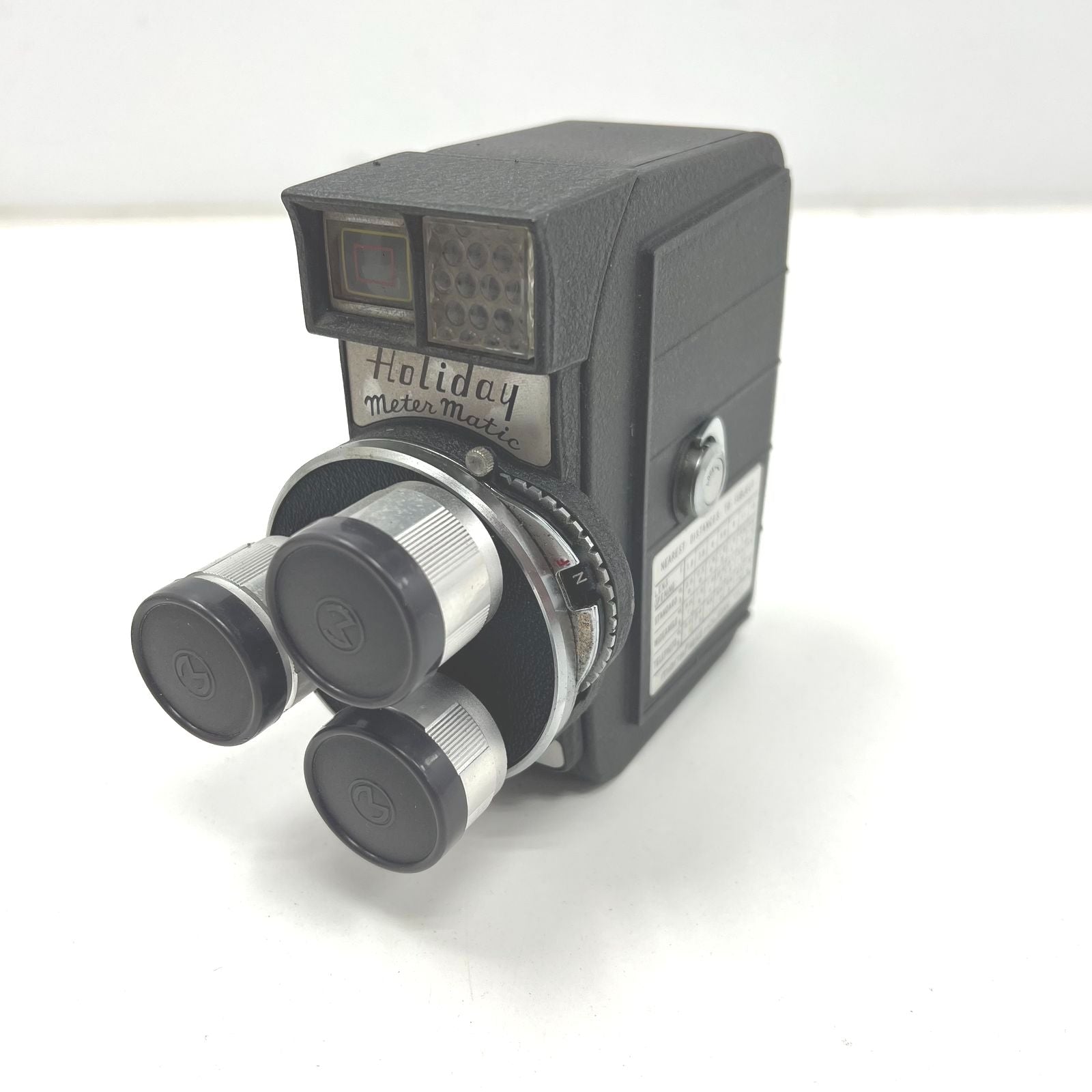 Vintage 1960s Mansfield Holiday Meter Matic 8mm Cine Turret Camera Kit w Case