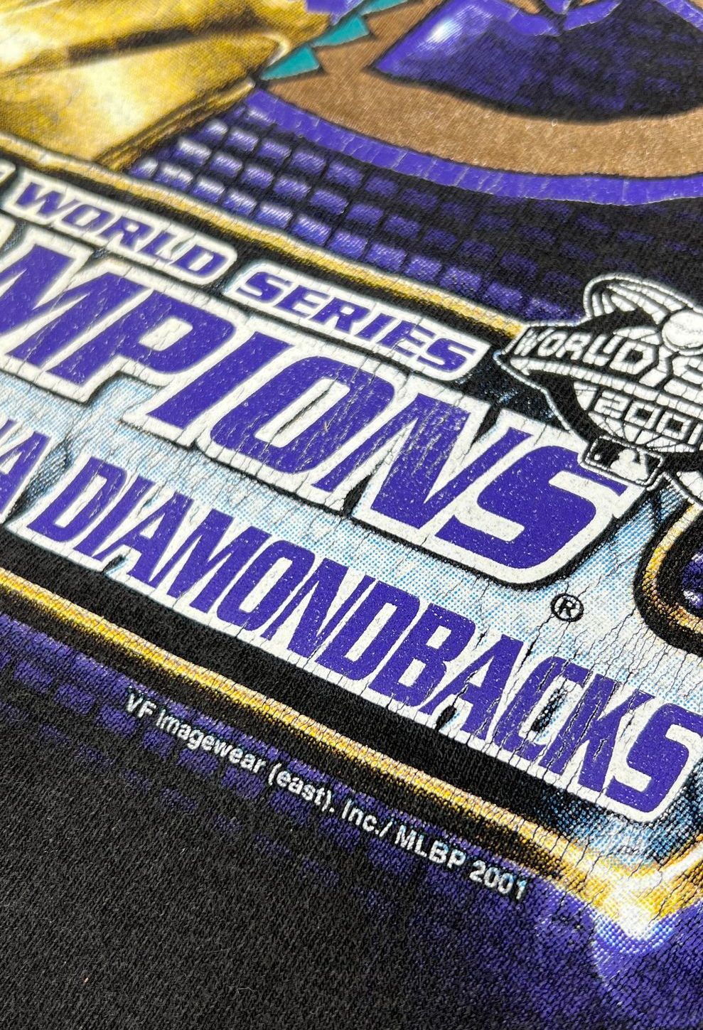 Vintage 2001 Arizona Diamondbacks MLB World Series Champs Tee Lee Sport Sz XL