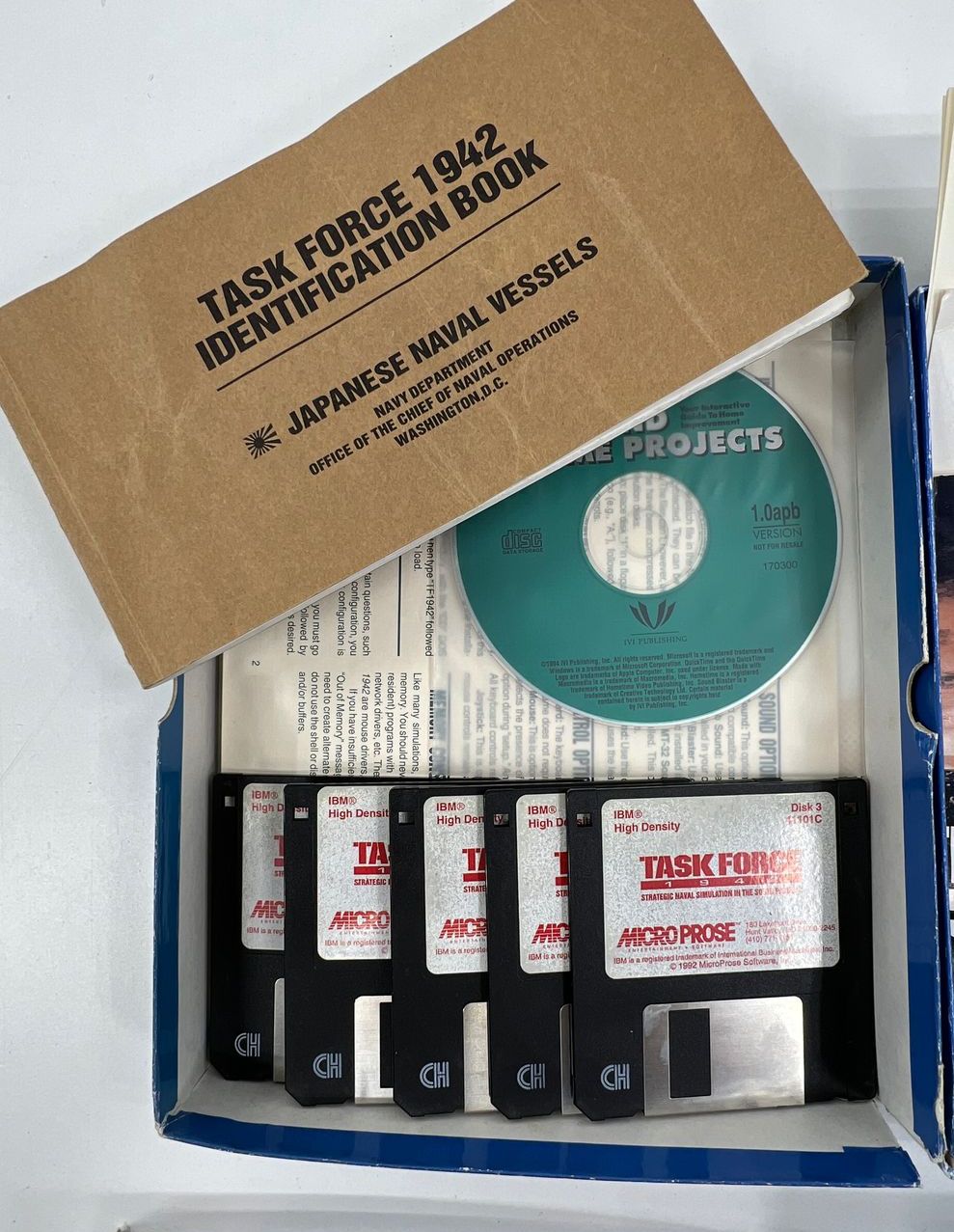 Vintage F-117A & Task Force Micro Pose Floppy PC Disc Game Lot with Accessories