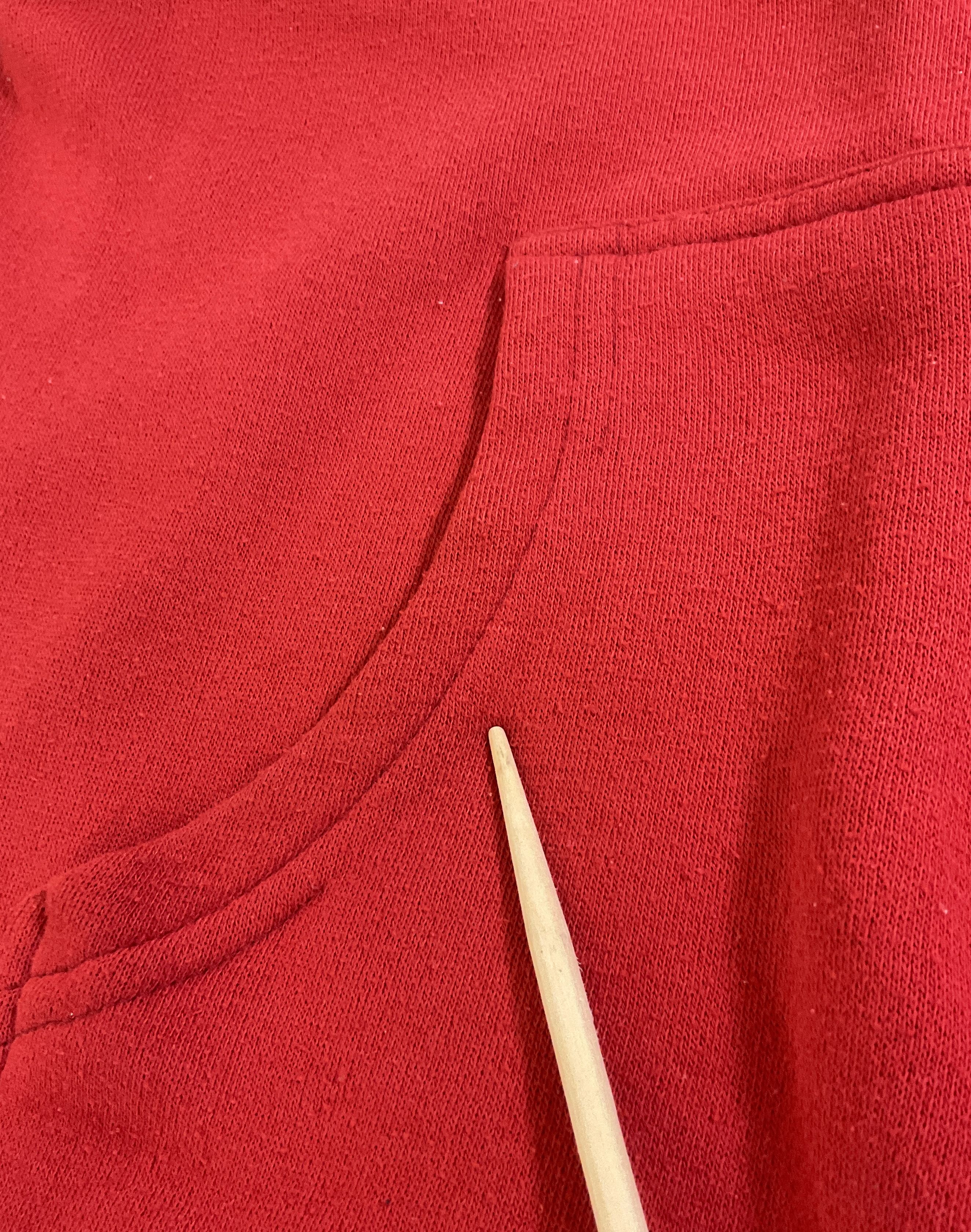 Vintage Y2K JAB Red Thermal Lined Full Zip Hoodie Sweatshirt Men's Size L