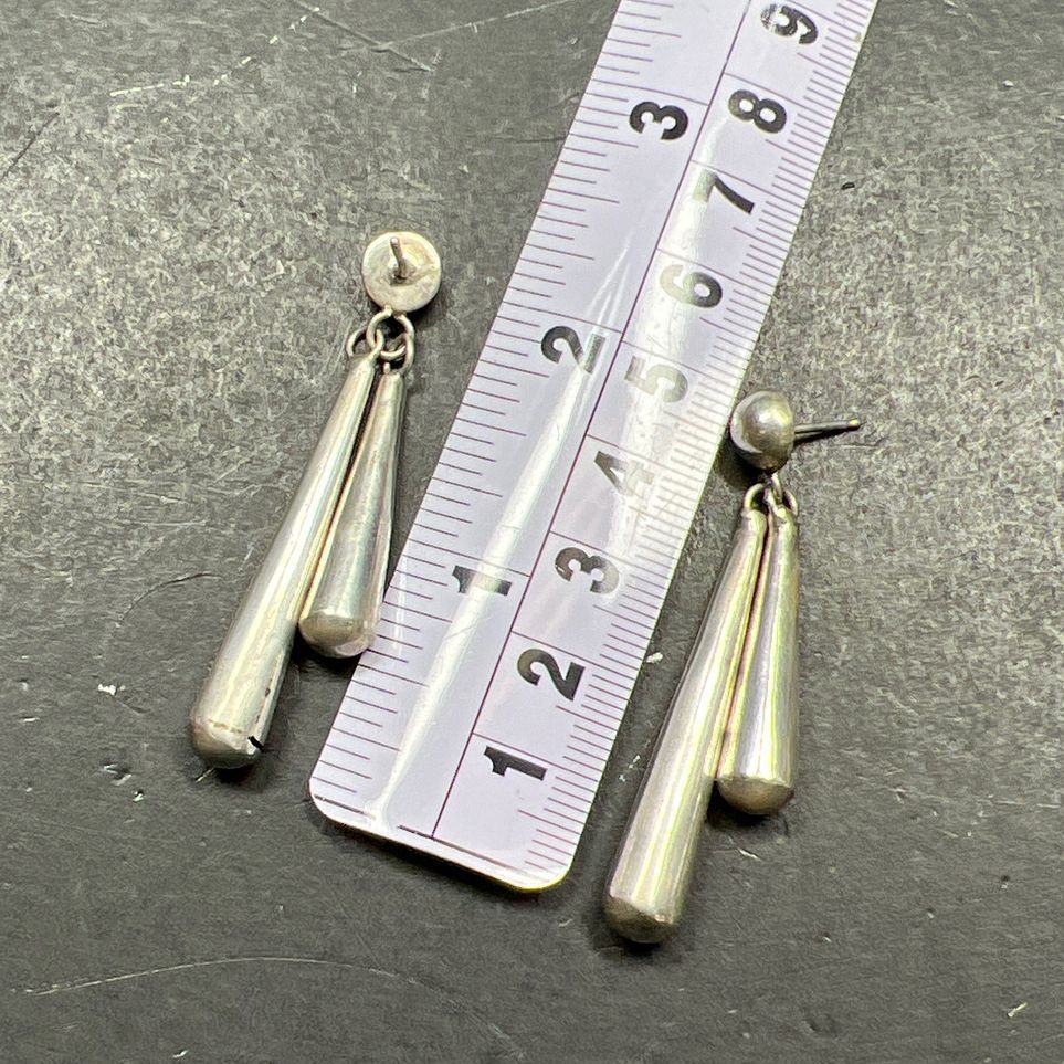 Sterling Silver Dangle Drop Earrings 10g