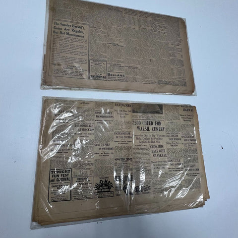 Vintage Newspaper Lot Boston Herald Post Saginaw News Bulletin 20th Century