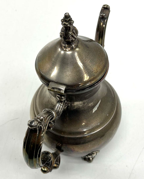 F.B. Rogers Silver Plate Ornate Victorian Style Tea Pot Holloware 10.5"