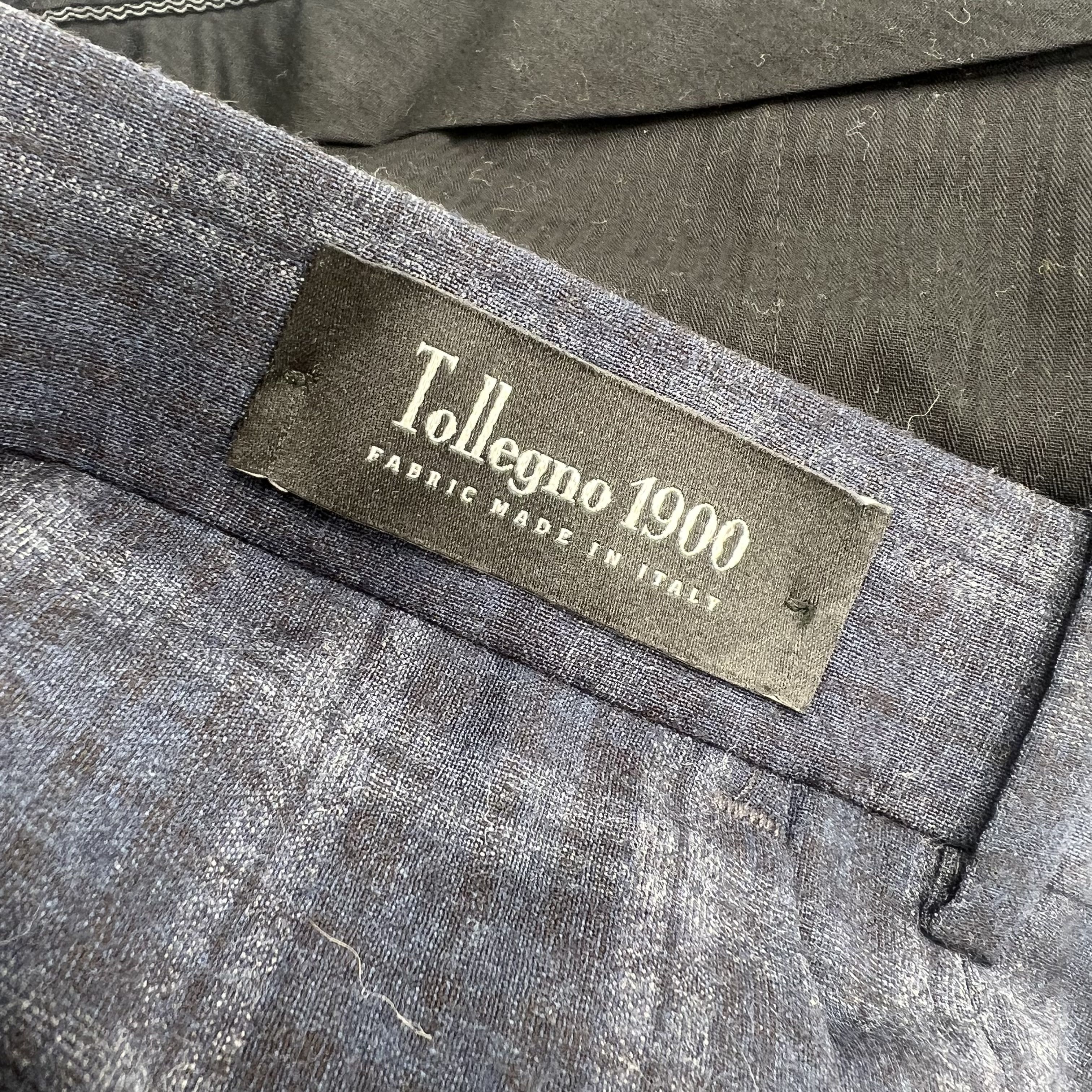 NWT Bullock & Jones Cade Blue Wool Plaid Slacks Pants - Size 38R Tollegno 1900