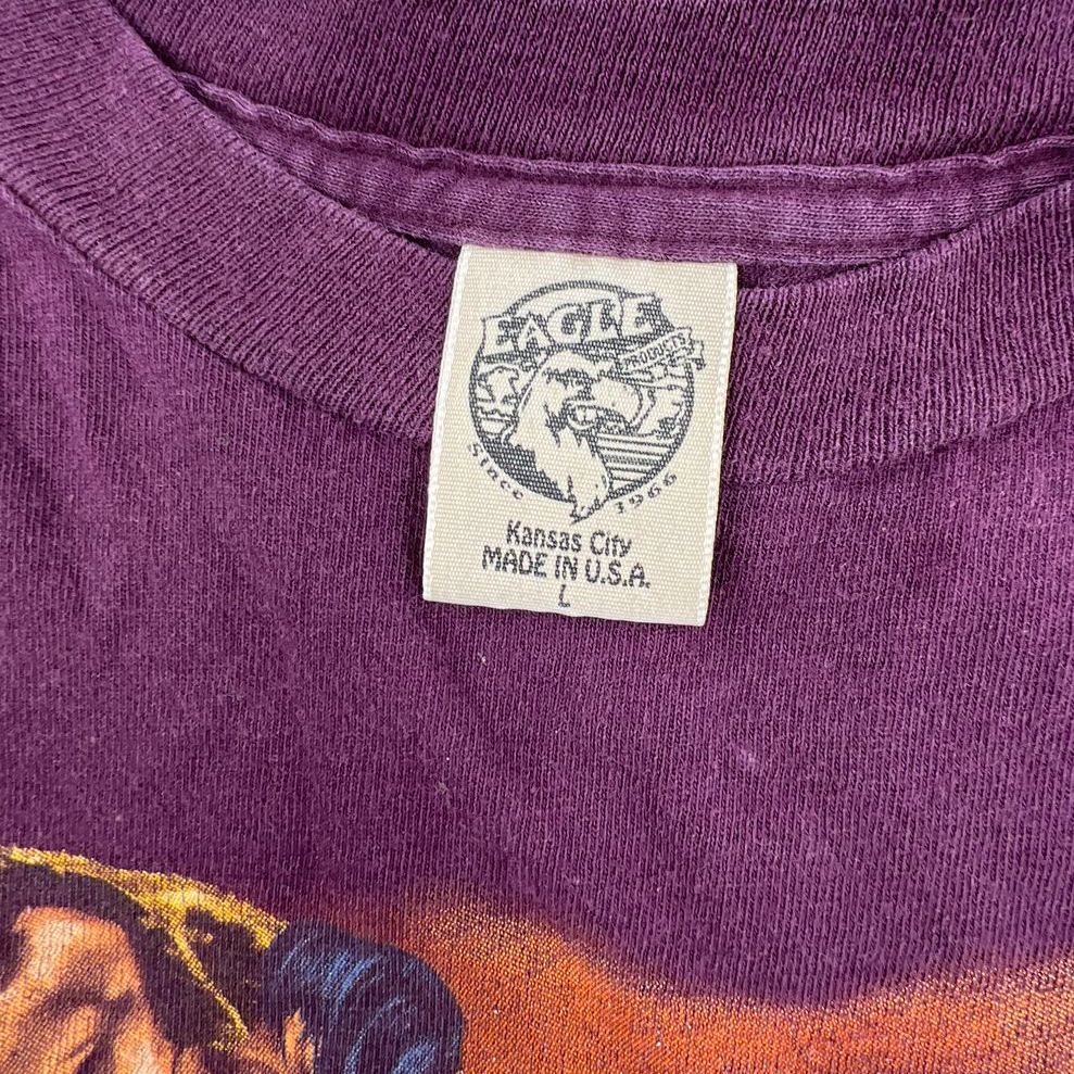 VTG Men's Mixed Brands Purple Grey Black Short Sleeve T-shirt Lot - Size Large