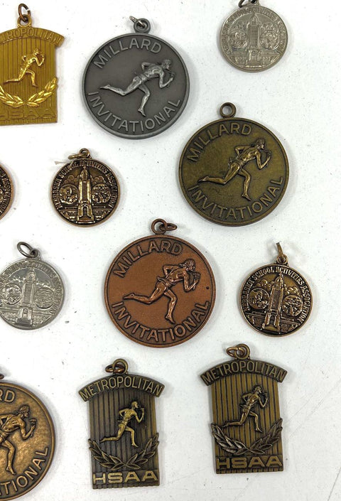 Vintage 1970s Millard Invitational HSAA Track Gymnastics 20pc Medal Lot