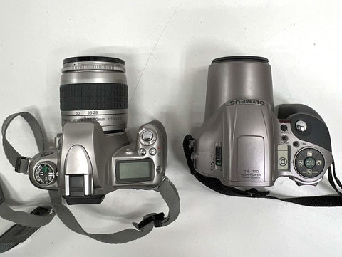 Vintage Nikon F55 & Olympus IS-100 35mm Film SLR Camera Lot