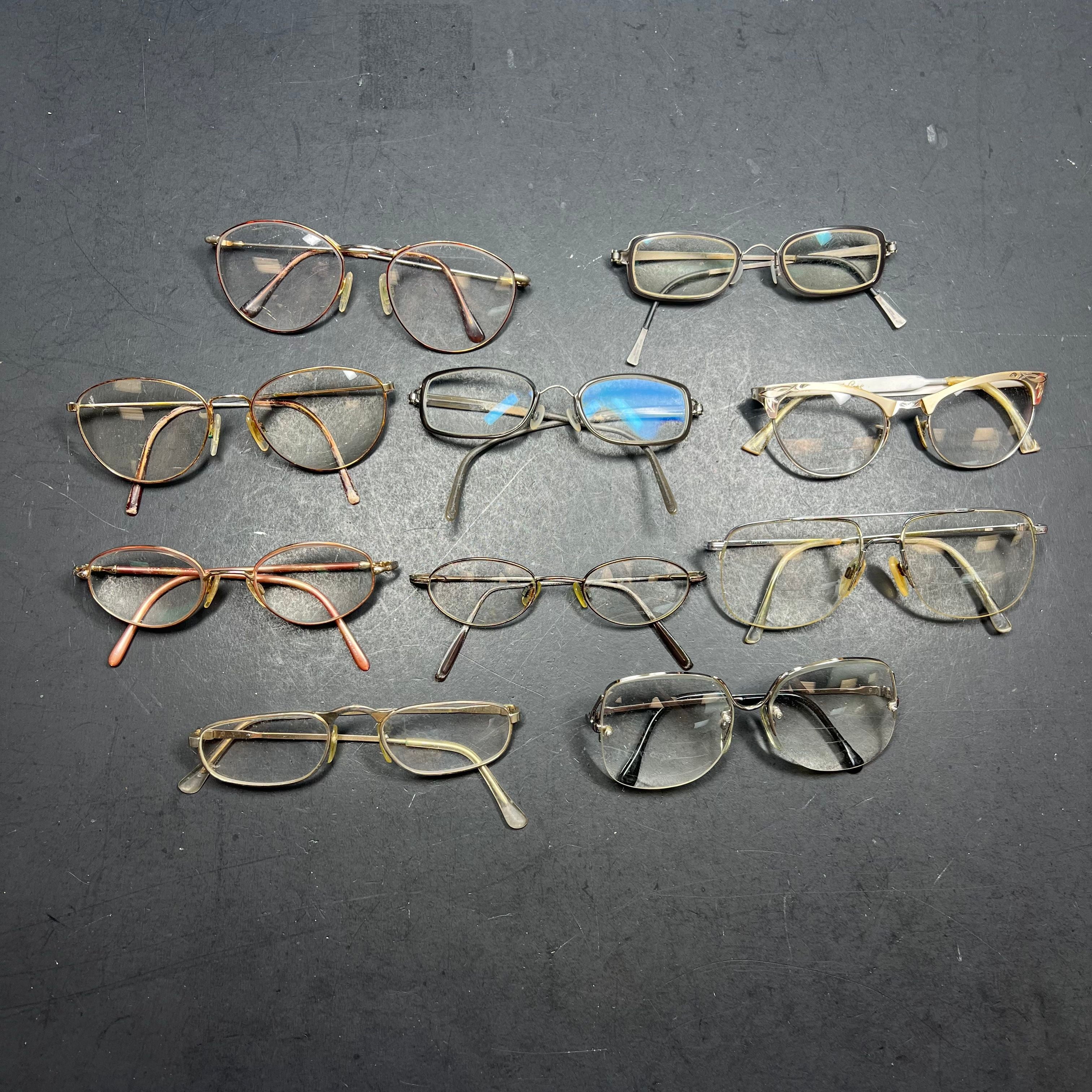Lot Of Vintage Eyeglasses Wired Metal *New Lenses Needed