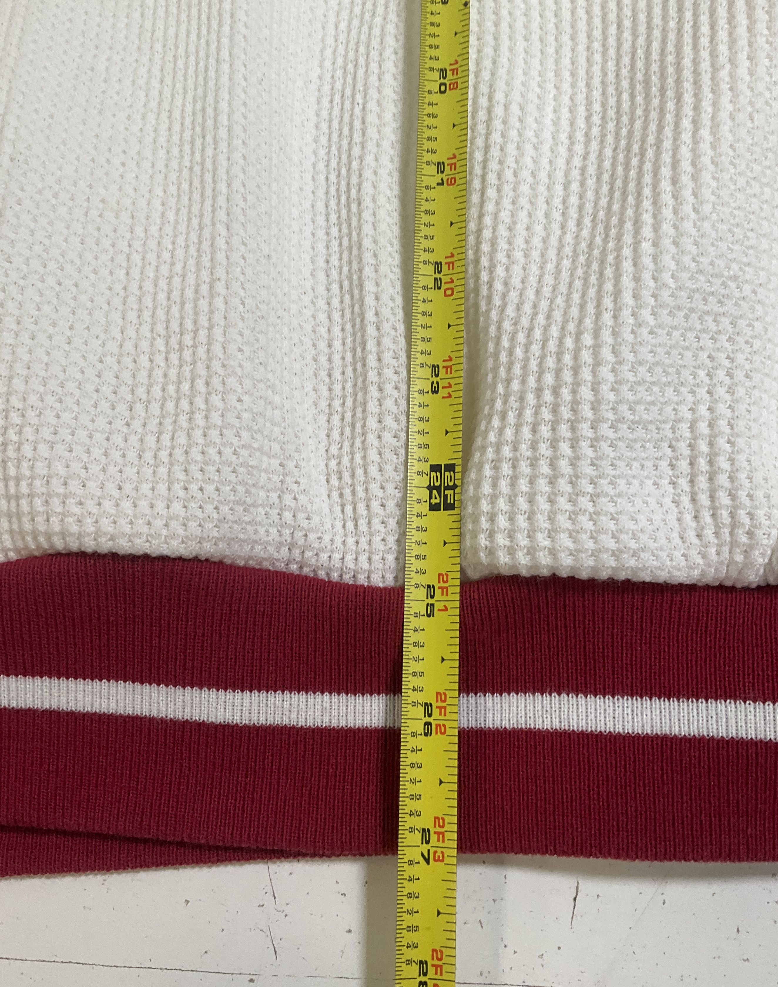 Vintage 90s Russell Alabama Bama Thermal Pullover Pocket Sweater Men's XL