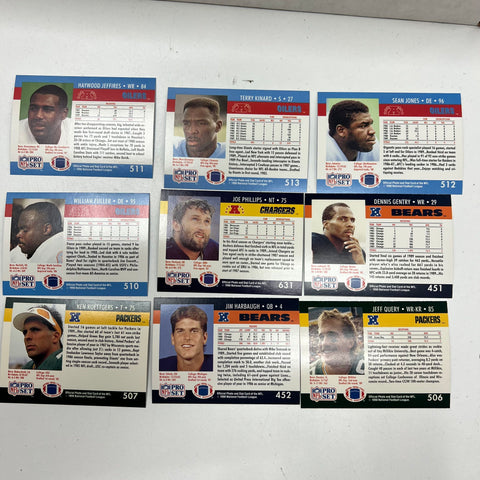 Vintage 1990 Pro Set NFL Football Cards Large Lot Mixed Players Collection