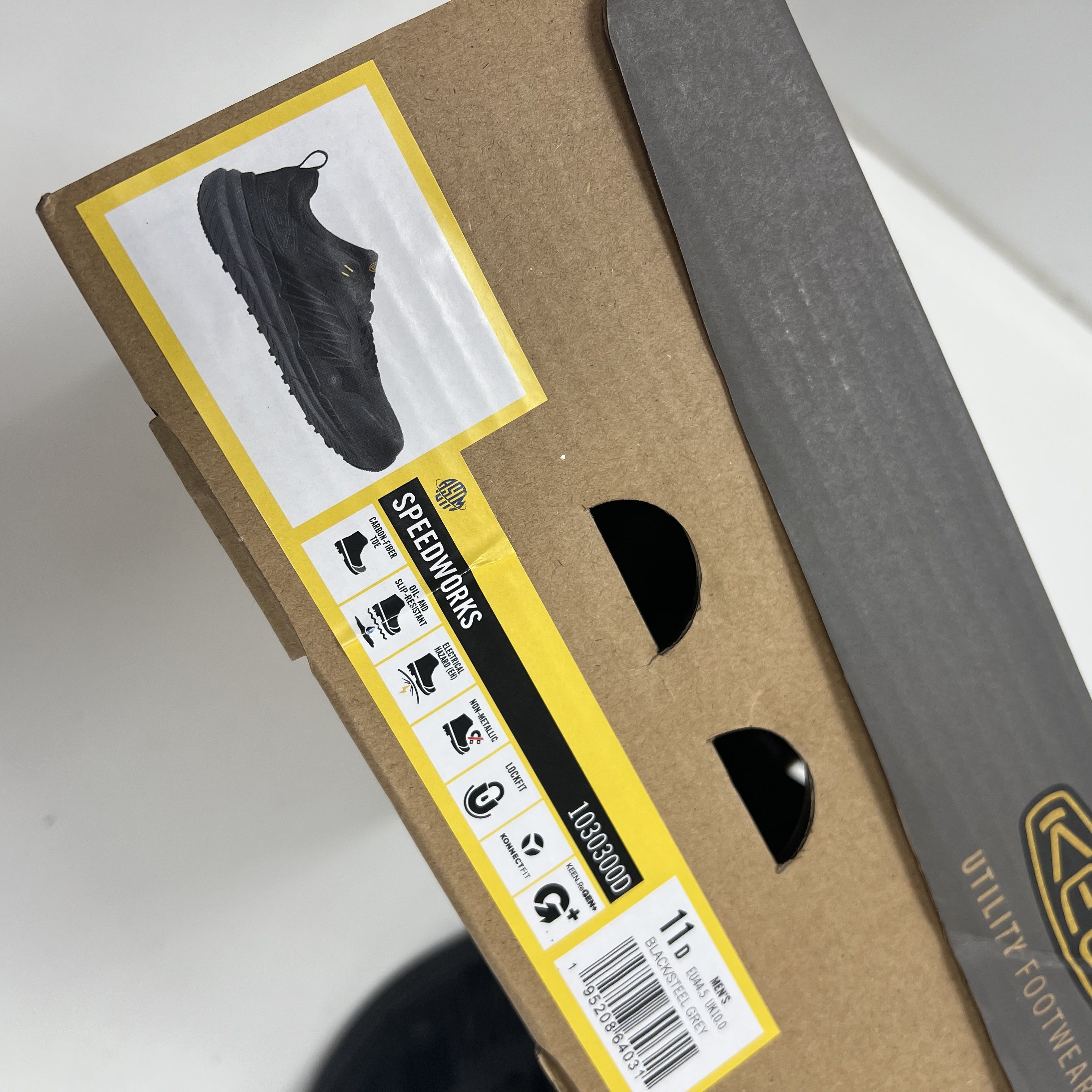 Keen Utility Speedworks Carbon Toe Black Safety Work Shoes Men's Size 11D
