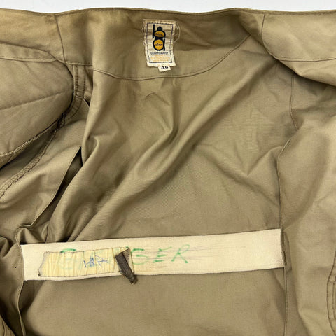Vintage 80s Bob Allen Tan Padded Shooting Hunting Jacket Made in USA Men's 40
