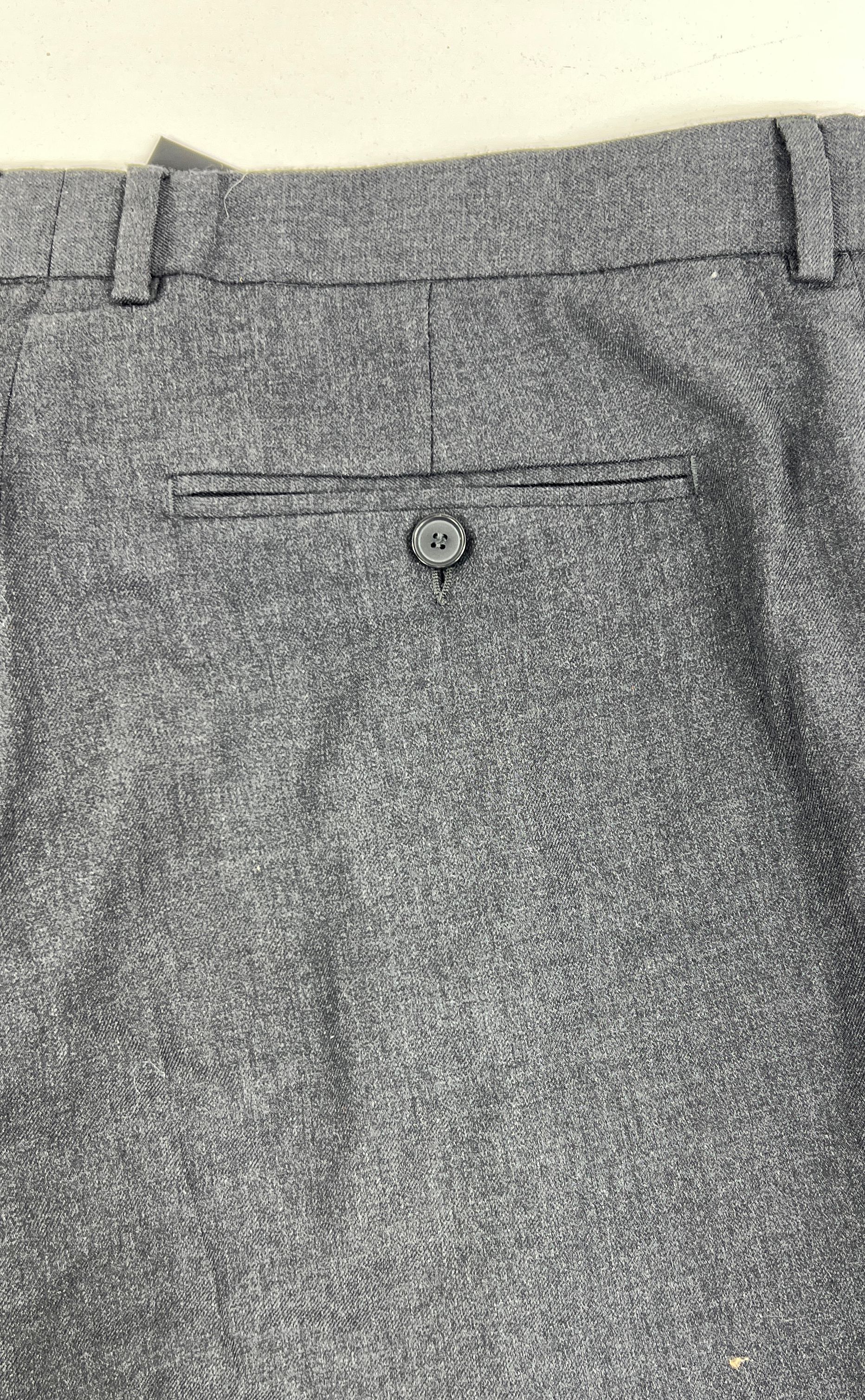 NWT Women's The Kooples France Dark Grey Plain Pants Slacks - Size 54
