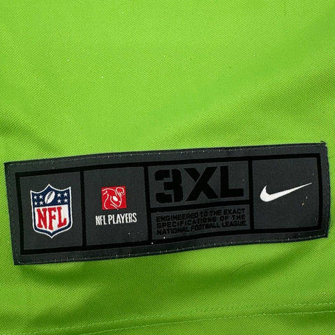 Nike Men's Seattle Seahawks Russell Wilson #3 Green Color Rush Jersey 3XL