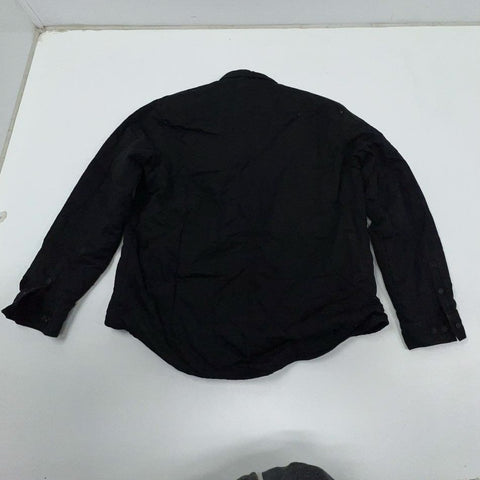 Harley-Davidson Men's Black Quilted Shirt Jacket Snap Front Lined Shacket Size L
