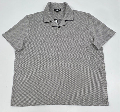 Express Men's Lot of 2 Short Sleeve Knit Polo Shirts Geometric Pattern NWT L S