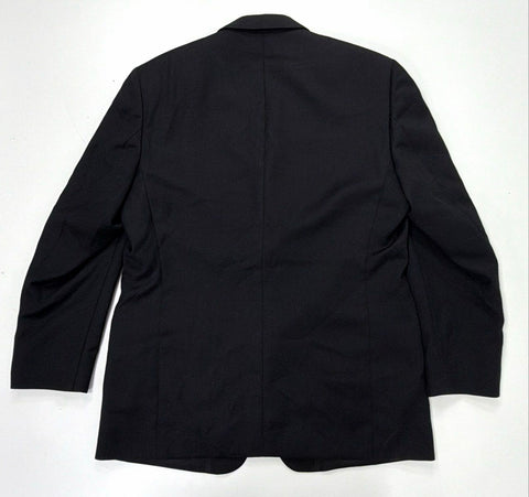 Lot 2 Men's Suit Coats Joseph & Feiss Black Botany 500 Grey Plaid Chest 21-22