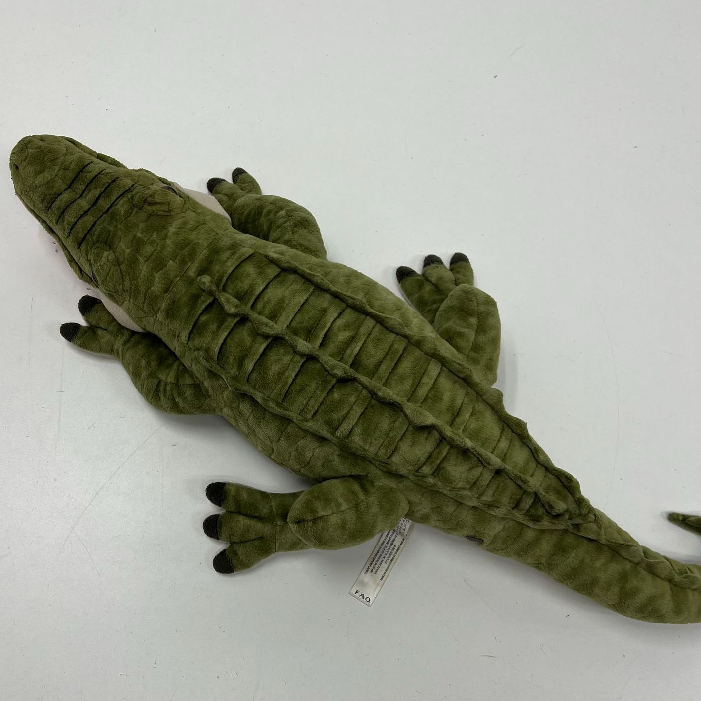 FAO Schwarz Large 25" Alligator Crocodile Green Stuffed Animal Plush Toy 2015