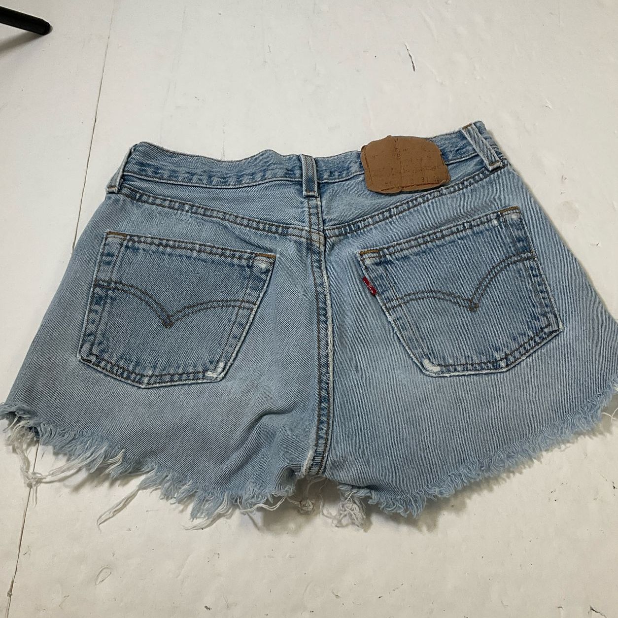 Levi's Women's Blue Distressed Jeans Cutoff Shorts Lot Vintage 1990s 27" Waist