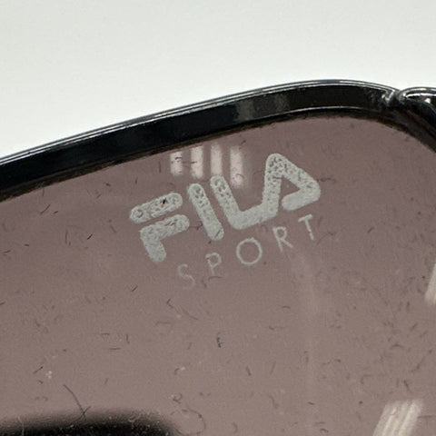 Fila Sport Sunglasses Black Gray Gradient Wrap F3019 with Bolle Case & Cloth