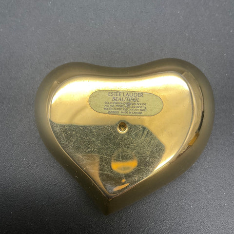 Estee Lauder Solid Perfume Compact Lot Youth-Dew Round & Beautiful Heart 2pc