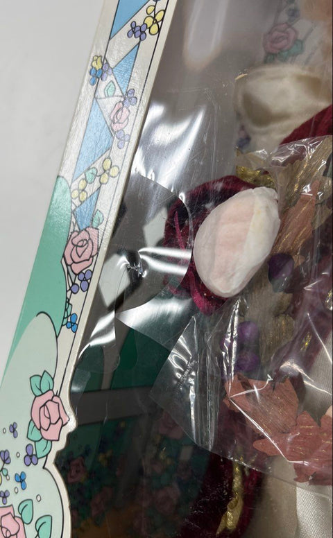 Vintage 1992 RoseArt Precious Moments Dolls Lot of 2 Bride & Pink Dress 9" NIB