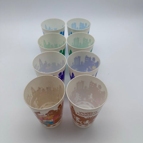 Muppets Take Manhattan Fritos Promotional Plastic Cups Lot of 8 Vintage 1984