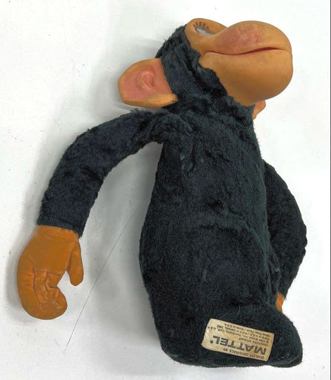 Vintage 1964 Mattel Chester O'Chimp Hand Puppet Plush Toy Made in USA