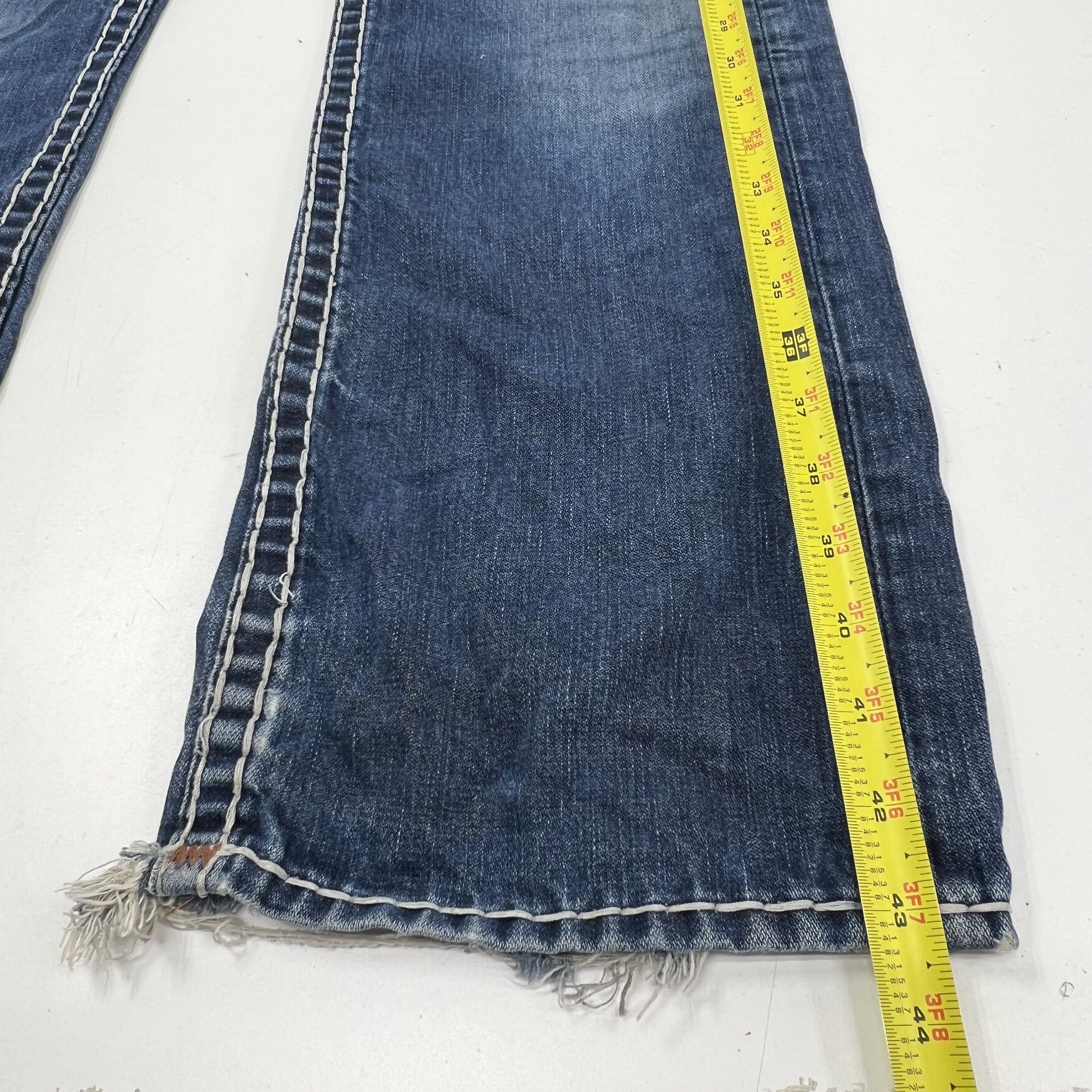 Y2K Vintage True Religion Ricky Super T Jeans Made in USA Distressed Size 36
