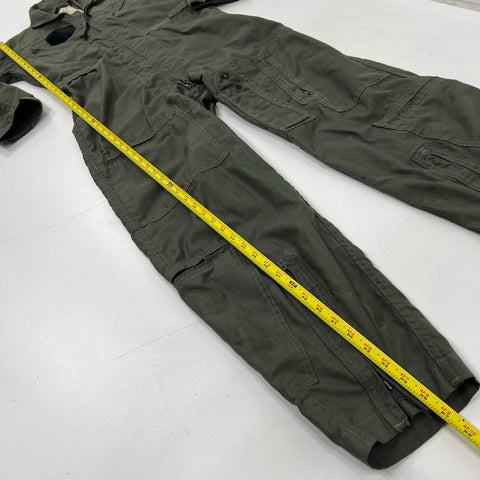 Vintage 80s US Military USAF 27/P Flyers Coveralls Sage Green Nightwatch 38R