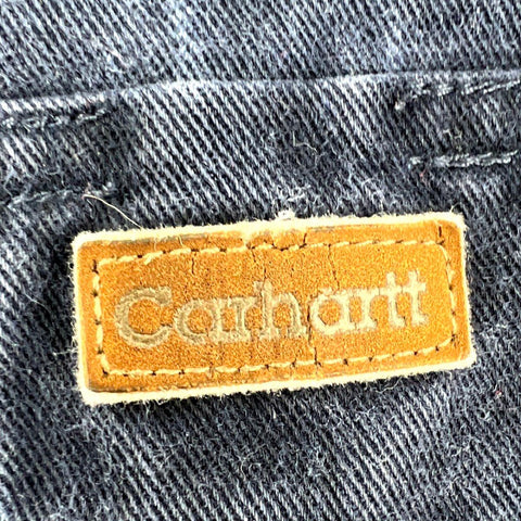 Carhartt Men's S09 MDT Navy Blue Faded Button Down Work Shirt Sz 2XL Tall