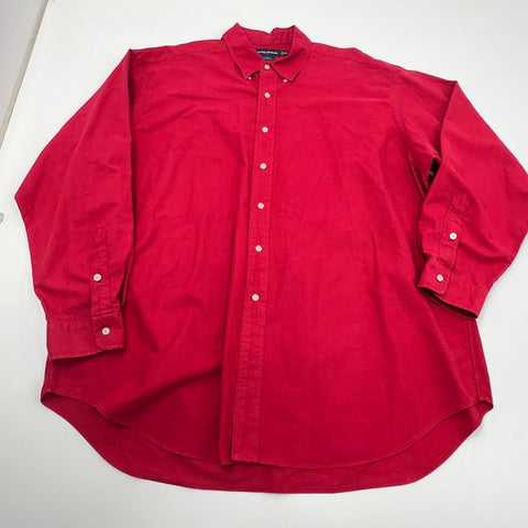 Vintage 90s Ralph Lauren Golf Tilden Button Down Shirt Embroidered Pony Sz XXL