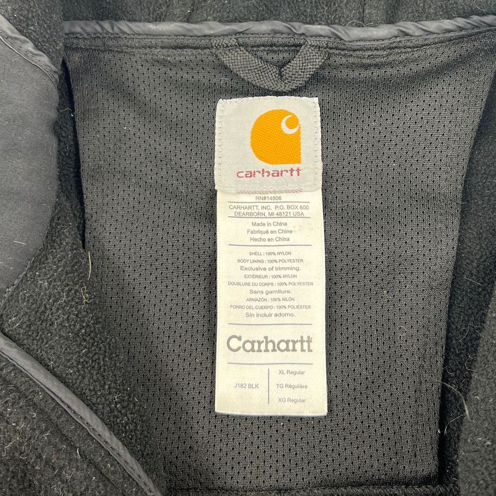 Men's Carhartt Black Soft Shell Full Zip Coat Jacket J682 BLK - Size XL