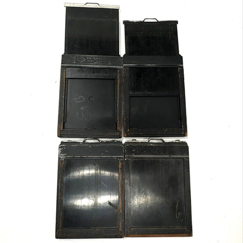 Vintage Agfa Ansco & Folmer Graflex 4x5 Sheet Film Holders Lot of 4