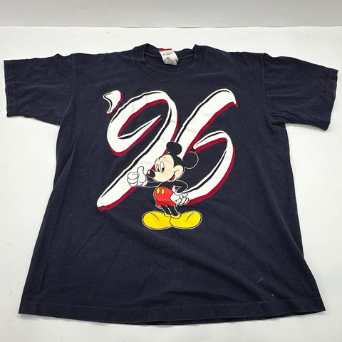 Vintage 1996 Mickey Mouse Walt Disney World '96 Graphic T-Shirt Made in USA Sz L