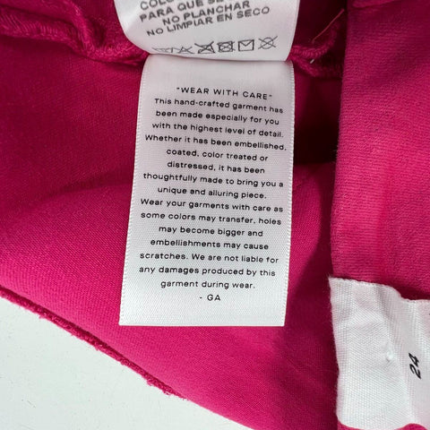 Good American Women's Pink Good Legs Straight High Rise Jeans Size 24 NWT