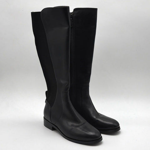 Cole Haan Grand Ambition Huntington Black Leather Tall Knee High Boots Size 8B