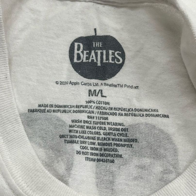 The Beatles England Flag White T-shirt Unisex Adults Size Medium / Large