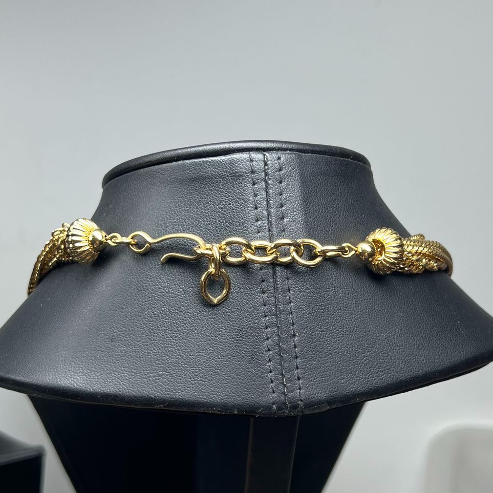 Monet Multistrand Chain Gold tone Necklace 61.3g