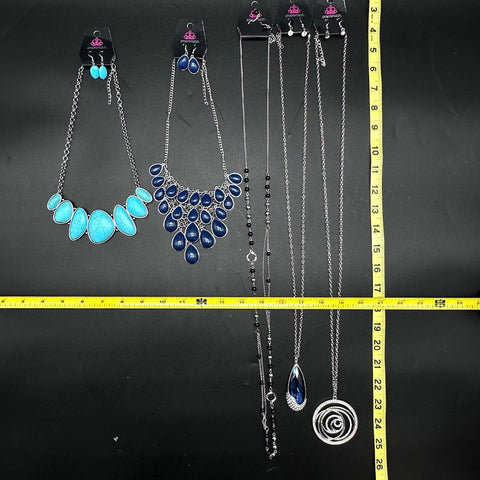 Paparazzi Fashion Costume Jewelry Lot 25+ Pieces Necklaces Earrings Bracelets